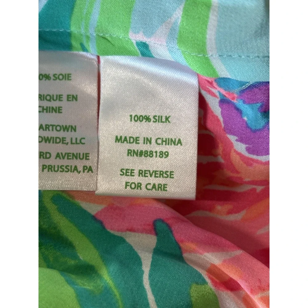 Lilly Pulitzer Dress Womens XS Multicolor Floral Silk Halter Maxi Beach Sundress - Picture 5 of 7